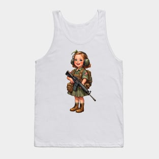 The Little Girl and a Toy Gun Tank Top